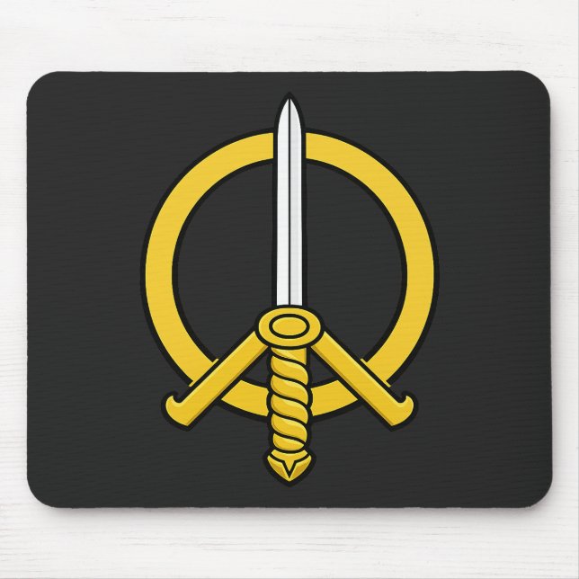 Sword of Peace Emblem - Mediaeval Peace Symbol Log Mouse Mat (Front)