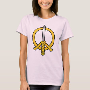 Sword of Peace Emblem - Mediaeval Peace Symbol Log T-Shirt
