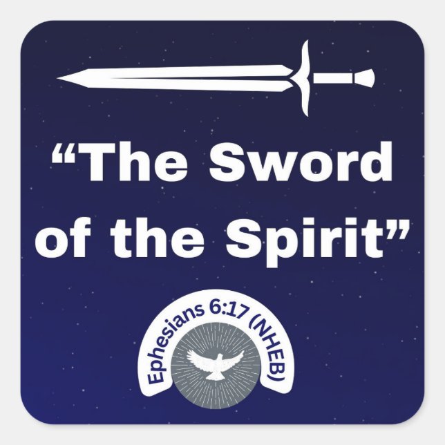 Sword of the Spirit - Square Stickers (Front)