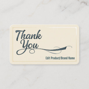 Sword Rose Brave But Gentle Business Thank You Calling Card
