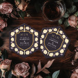 Sword & Shield Mediaeval Fantasy Monogram Wedding Paper Coaster<br><div class="desc">Invite your wedding guests with this Royal Sword & Shield Mediaeval Fantasy Monogram design. This design is perfect for couples seeking a regal, yet modern-day mediaeval fantasy aesthetic. Personalise the text, font, and colours to suit your design preferences. Matching Items in our shop for a complete party theme. Design is...</div>