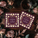 Sword & Shield Mediaeval Fantasy Monogram Wedding Square Paper Coaster<br><div class="desc">Invite your wedding guests with this Royal Sword & Shield Mediaeval Fantasy Monogram design. This design is perfect for couples seeking a regal, yet modern-day mediaeval fantasy aesthetic. Personalise the text, font, and colours to suit your design preferences. Matching Items in our shop for a complete party theme. Design is...</div>