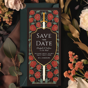 Sword & Shield Mediaeval Fantasy Save the Date Invitation