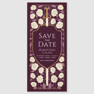 Sword & Shield Mediaeval Fantasy Save the Date Magnetic Invitation
