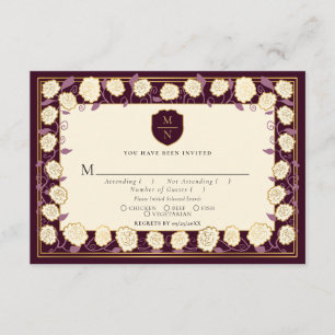 Sword & Shield Mediaeval Fantasy Wedding RSVP Enclosure Card