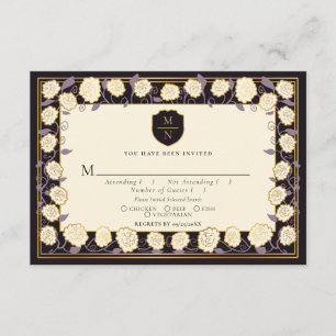 Sword & Shield Mediaeval Fantasy Wedding RSVP  Enclosure Card