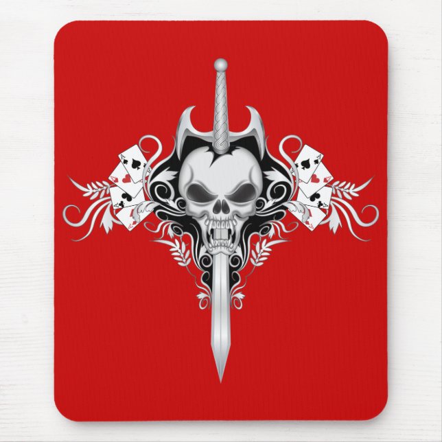 Sword Skull - BLK Mouse Mat (Front)