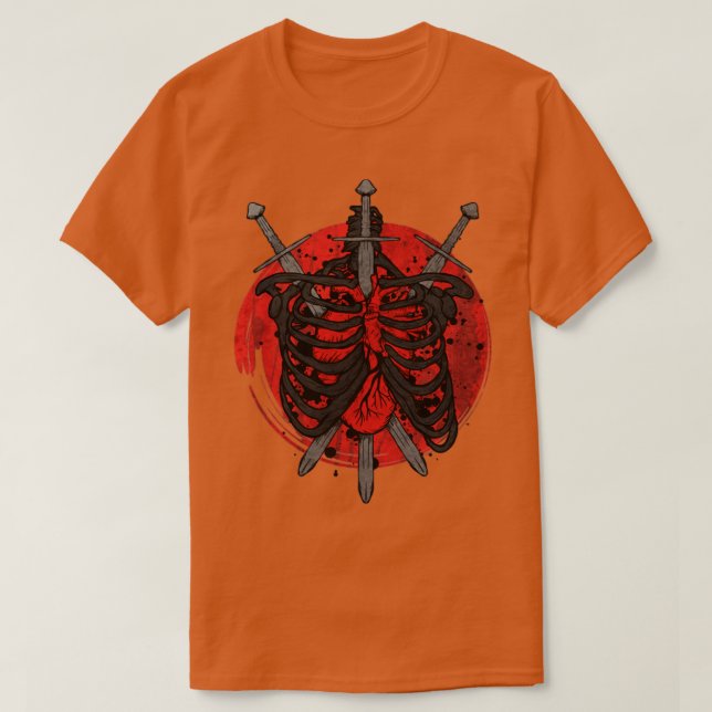 Sword through my heart skeleton T-Shirt (Design Front)