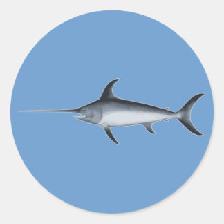 swordfish classic round sticker