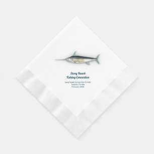 Swordfish Fishing Boating Saltwater Convention Napkin