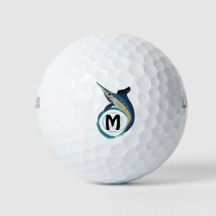 Swordfish Jumping Monogram Golf Balls