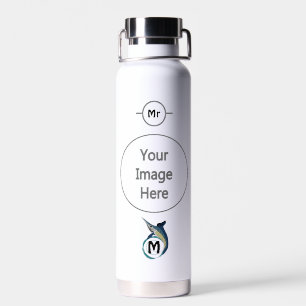 Swordfish Jumping Monogram Water Bottle