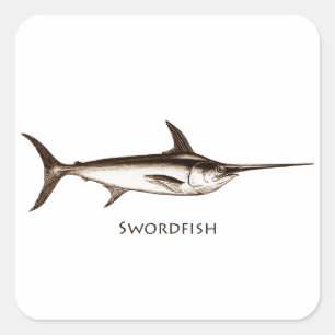 Swordfish Logo Square Sticker
