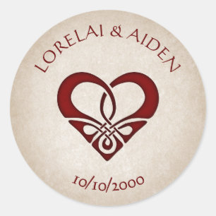 Swords Celtic Wedding Classic Round Sticker