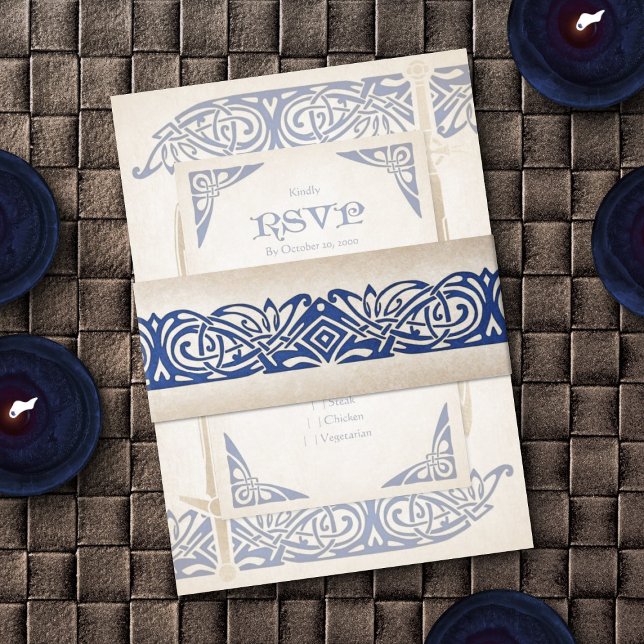 Swords Celtic Wedding Invitation Belly Band (Creator Uploaded)