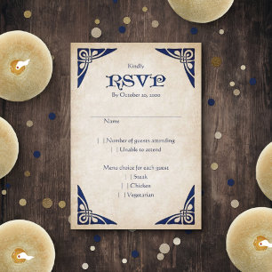Swords Celtic Wedding RSVP Card