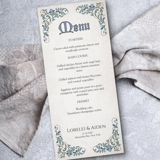 Swords Gamer Fantasy Wedding Menu (Creator Uploaded)