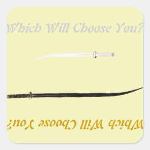 Swords of Legend: Which Will Choose You? Square Sticker