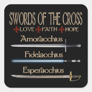 Swords Of The Cross Dresden Fans Square Sticker