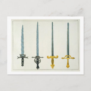 Swords, plate from 'A History of the Development a Postcard