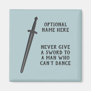 Swordsman - Dancer Theme Customisable Words Magnet