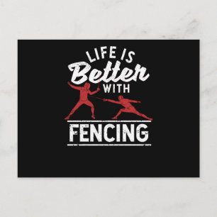 Swordsman Martial Arts Fencer Life Postcard