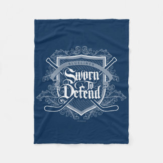 Sworn To Defend (Hockey Defenseman) Fleece Blanket