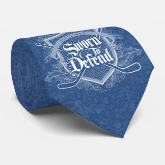 Sworn To Defend (Hockey Defenseman) Neck Tie