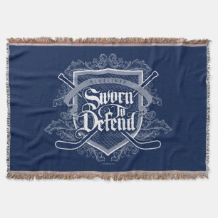 Sworn To Defend (Hockey Defenseman) Throw Blanket