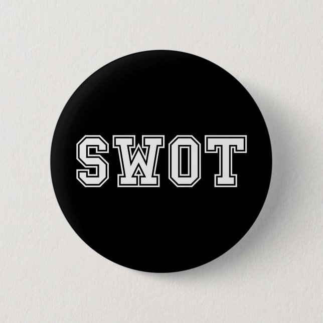 SWOT 6 CM ROUND BADGE (Front)