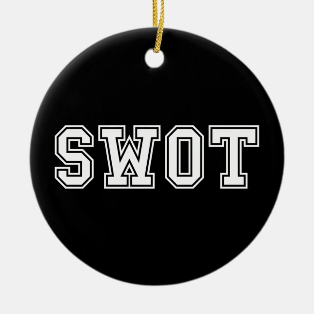 SWOT CERAMIC TREE DECORATION (Front)