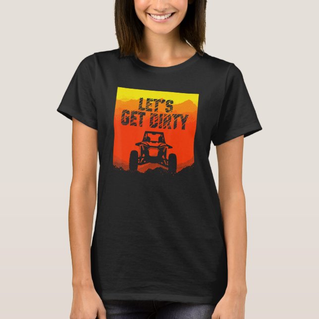 SxS Get Dirty Mountains Sunset T-Shirt (Front)