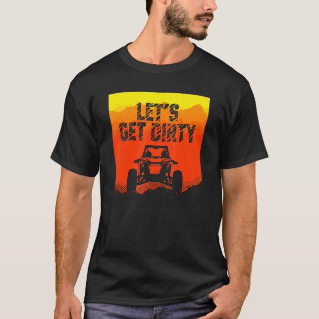 SxS Get Dirty Mountains Sunset T-Shirt (Front)