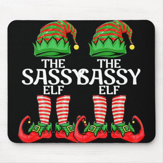 Sy Elf Christmas Family Matching Group T Shirt  Mouse Mat (Front)