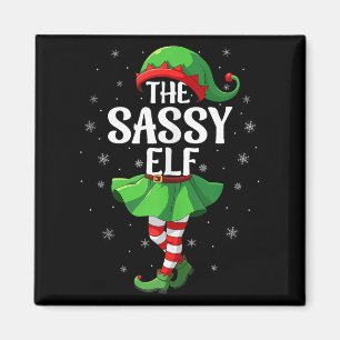 Sy Elf Christmas Girls Women Elf Squad Xmas Family Magnet