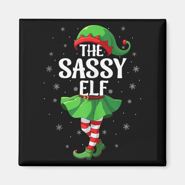 Sy Elf Christmas Girls Women Elf Squad Xmas Family Magnet (Front)