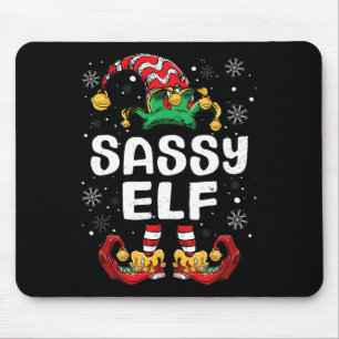 Sy Elf Family Matching Christmas Funny Mouse Mat