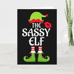 Sy Elf Matching Family Group Christmas Party Xmas  Card