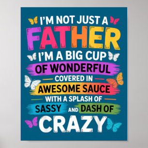 Sy Father Funny Quote Dad Humor Men Women Poster
