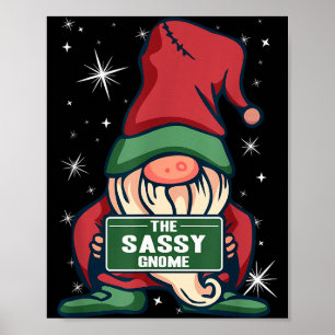 Sy Gnome Xmas Elf Matching Family Christmas Pajama Poster
