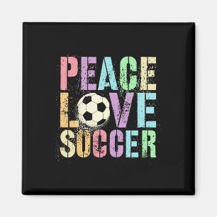Sy Peace Love Soccer Score Club Mum Cleats Game Magnet