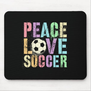 Sy Peace Love Soccer Score Club Mum Cleats Game Mouse Mat