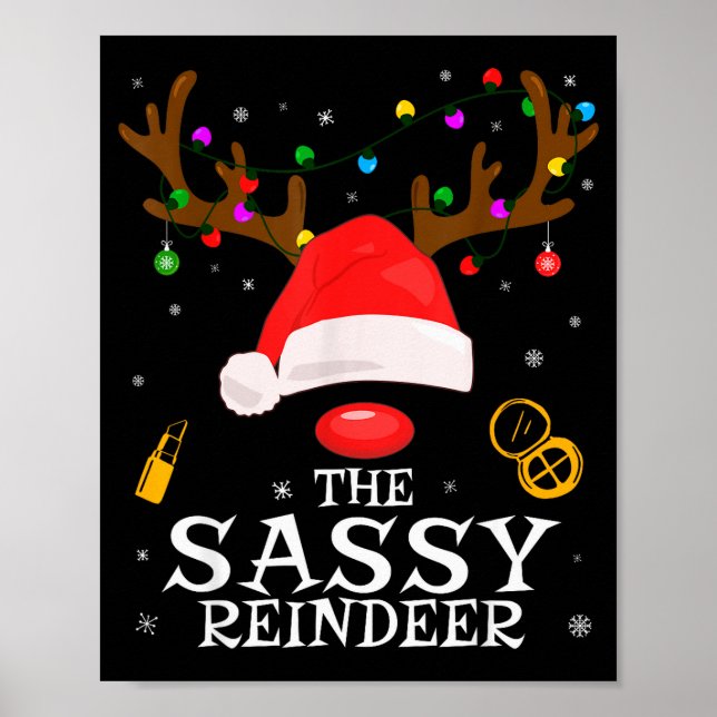 Sy Reindeer Family Matching Christmas Sy Women Gir Poster (Front)