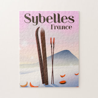 Sybelles France Ski poster Jigsaw Puzzle