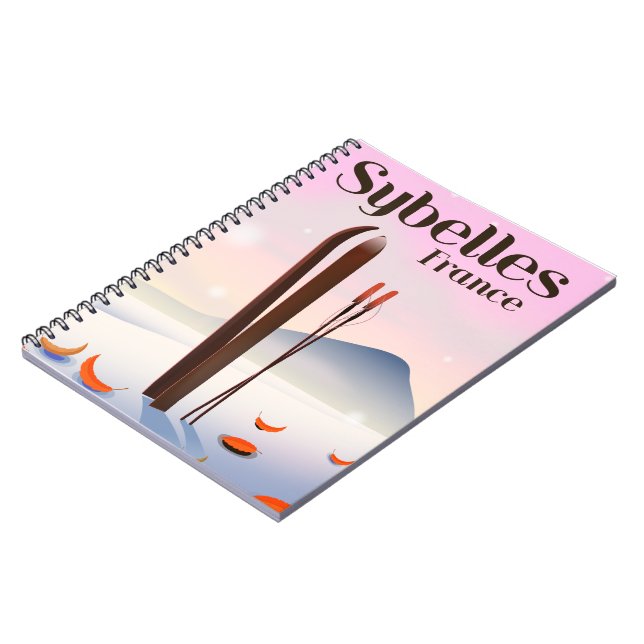 Sybelles France Ski poster Notebook (Left Side)