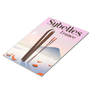 Sybelles France Ski poster Notepad