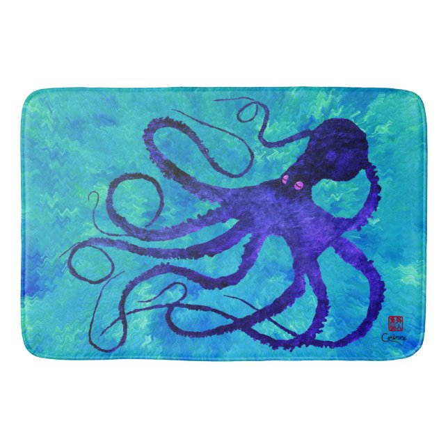 Sybille's Octopus - Large Bath Mat (Front)