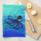 Sybille's Octopus On Blue Green - Kitchen Towel