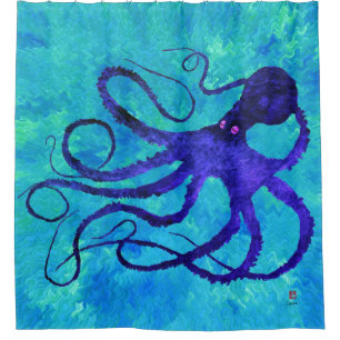 Sybille's Octopus - Shower Curtain