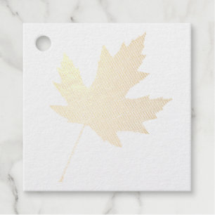 Sycamore Leaf Foil Favour Tag